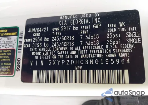 2022 Kia Telluride Lx from USA, damaged, VIN 5XYP2DHC3NG195964